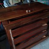 Walnut Louis Philippe writing chest of drawers