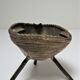 Brutalist ashtray sculptural tripod brass design 60s