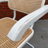 Cesca Chair model with armrest in white