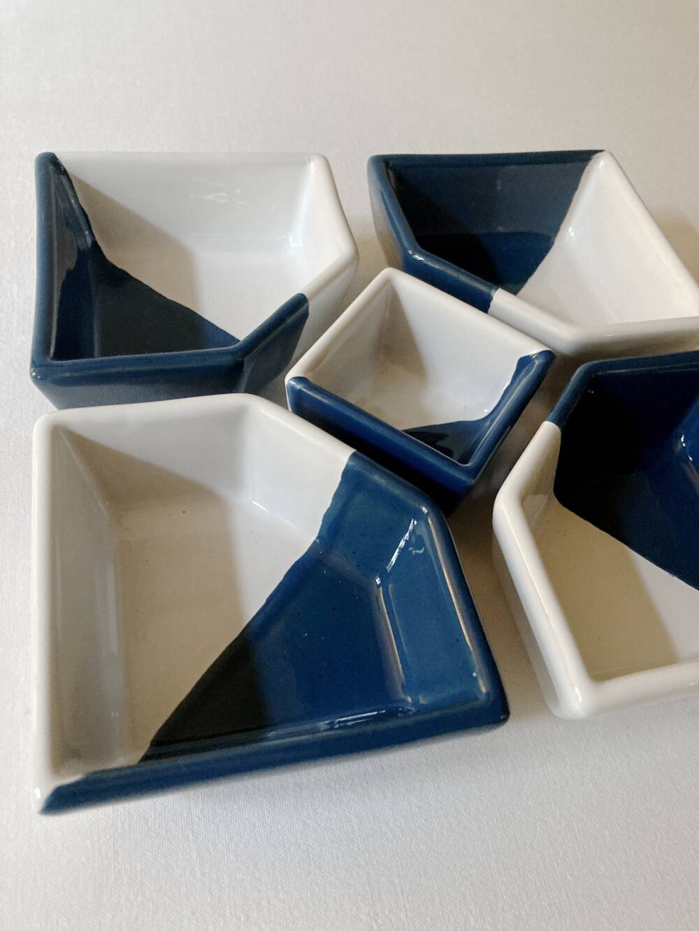 Hand-painted ceramic serving tray or aperitif platter