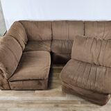 Five-seater corner modular sofa from 70s