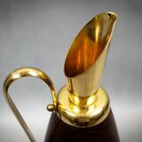 Aldo Tura - Vintage wood and brass pitcher - Italy, circa 1950