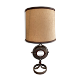 Metal and leather lamp Jean-Pierre Ryckaert
