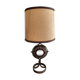 Metal and leather lamp Jean-Pierre Ryckaert
