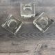 Set of 3 Cubic Glass Candle Holders