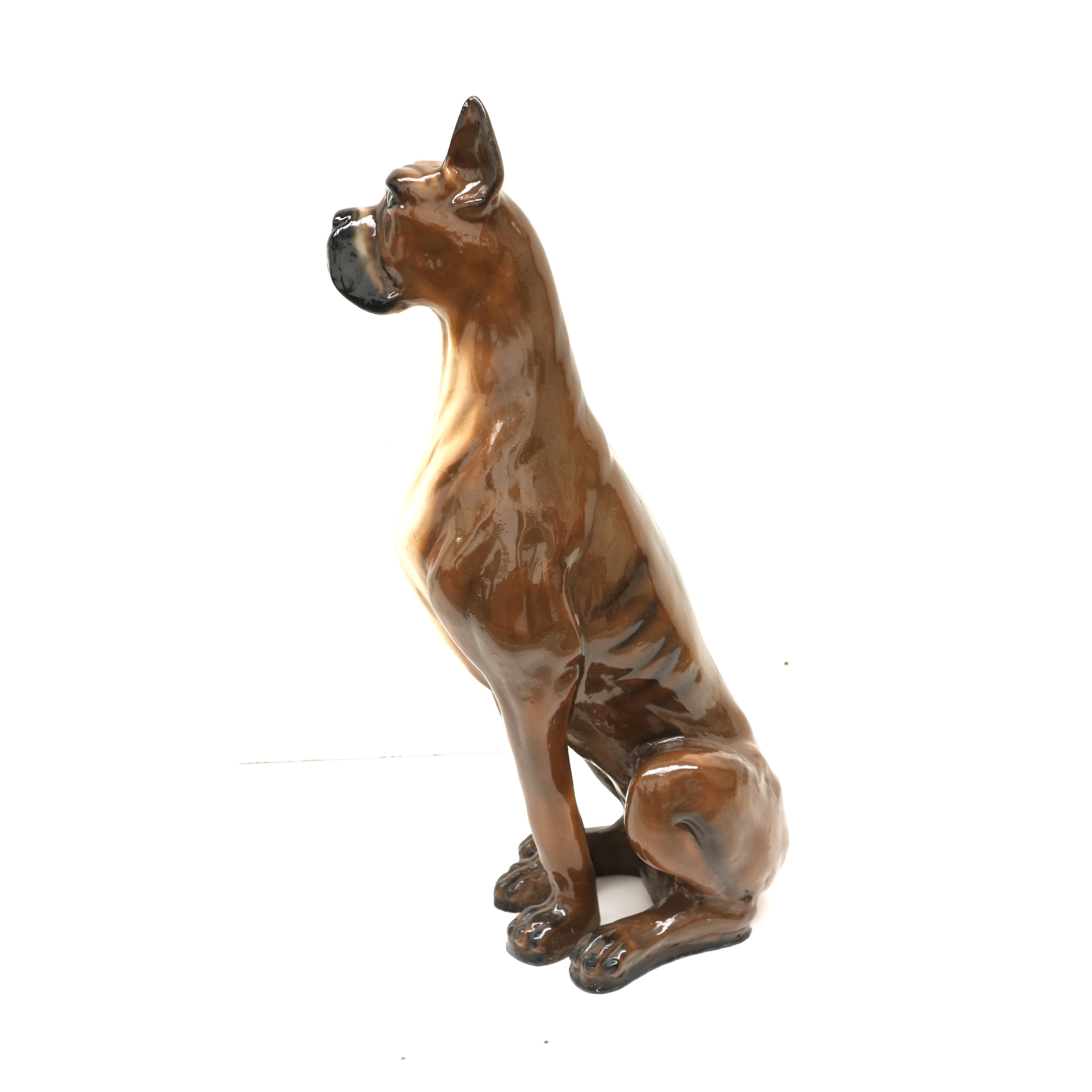 Vintage Italian design hand painted ceramic dog