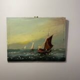 Old painting, Navy, signed, 60s/70s