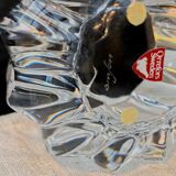 Small tulip pocket or signed crystal baguier, Scandinavian design by Jan Johanson Orrefors