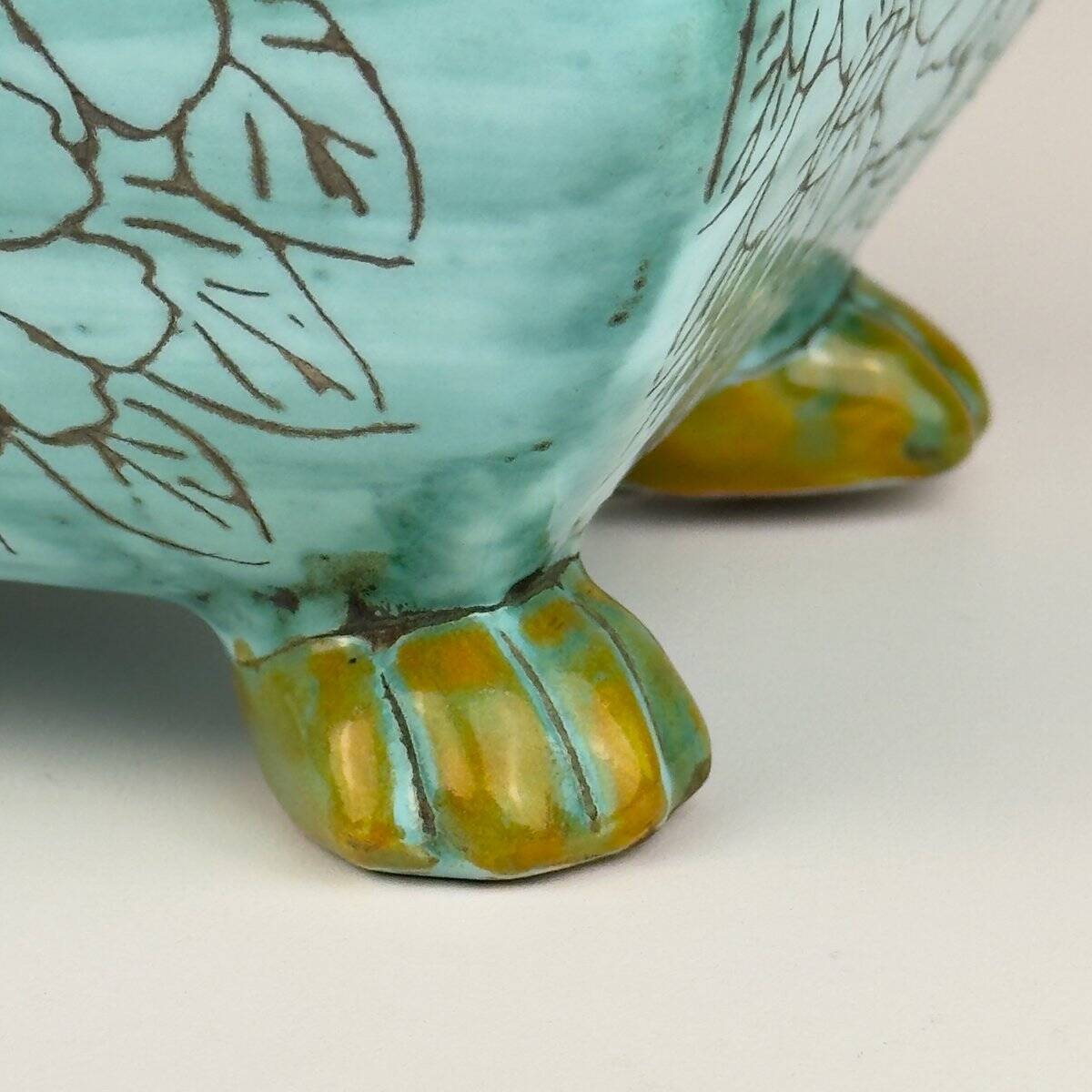 Vintage ceramic jewellery box by Maioliche d'Arte Cordivani for Ascoli Piceno, Italy, 1970s.