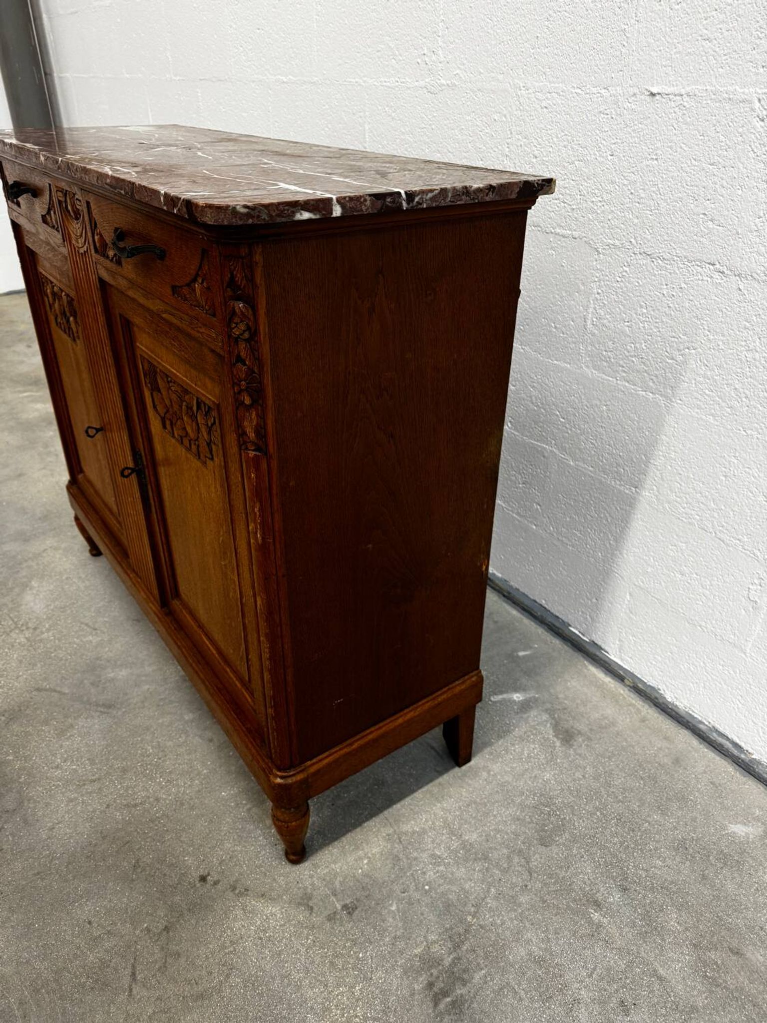 Louis XVI buffet in wood and marble
