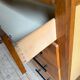Vintage oak chest of drawers with 4 drawers and splayed legs