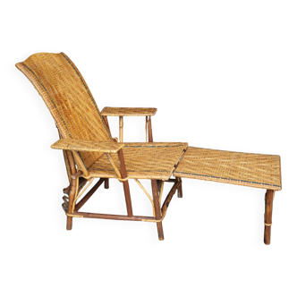 Rattan Chaise Longue