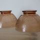 Duo of pink glass bowls