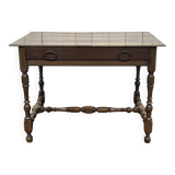 19th-century desk in walnut and oak
