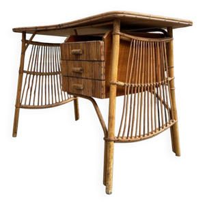 bureau en rotin années