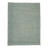 Hand-knotted persian antique 1970s 272 cm x 364 cm blue wool carpet