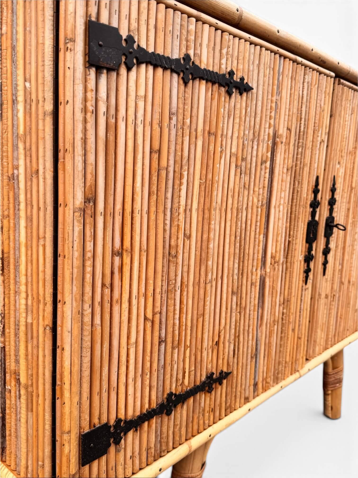 Bamboo and rattan buffet Audoux Minet