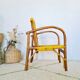 Children's chair wood and yellow scoubidou