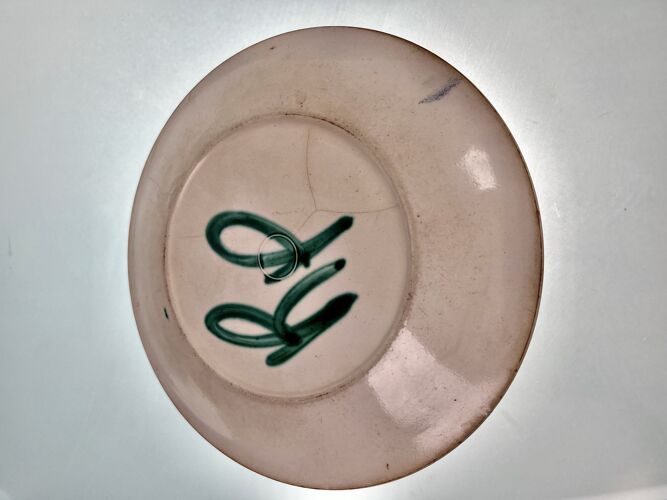 Assiette plate en céramique de  Robert  Picault