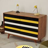 Buffet commode U453 jaune 8 tiroirs bois par Jiri Jiroutek pour Interier Praha 1960