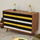 U453 yellow 8-drawer wooden sideboard by Jiri Jiroutek for Interier Praha 1960