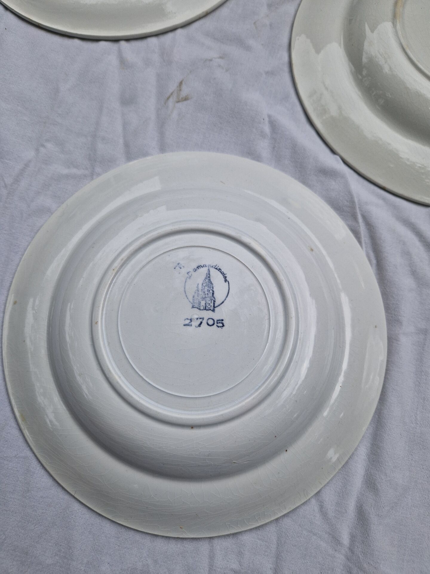 St Amandinoise deep plates, SET OF 6 / Ceramic.