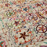 Kilim Suzani rug with multicolored embroidered patterns – 240x170 cm