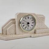 Art deco cracked earthenware clock