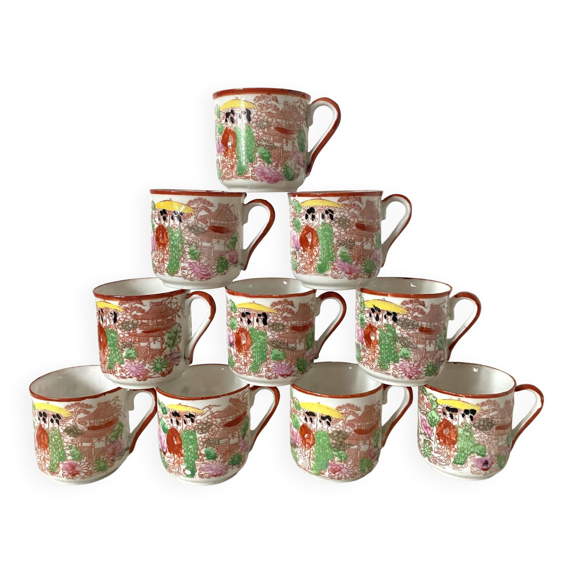 Porcelain coffee cups, Japan