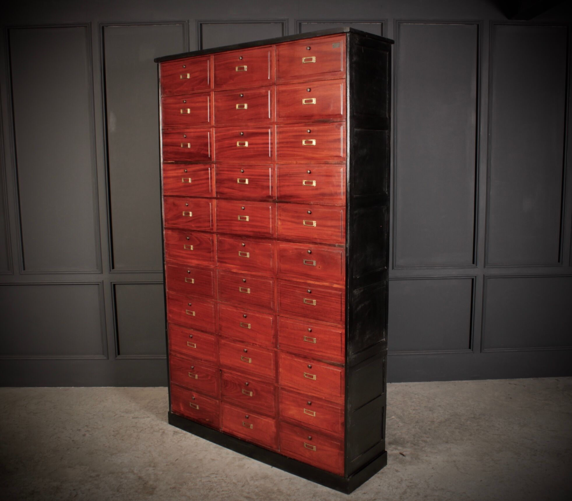French Mahogany Lockers / Filing Cabinet