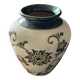 Art Deco vase signed GV (Croismare) raw and glazed ceramic