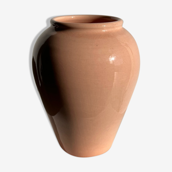 Light pink glazed ceramic vase H:22cm