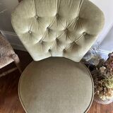 Fauteuil crapaud en velours