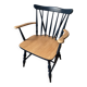 Scandinavian chair in wood and navy blue