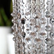 Vintage Clear Pressed Glass Vase: CandleWax Design, Czech Republic, 1972