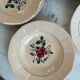 Set of 4 deep plates Sarreguemines Hand-painted