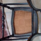 Napoleon III chair in blackened painted wood