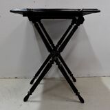 Table pliante marquetée, époque Napoléon III – XIXe