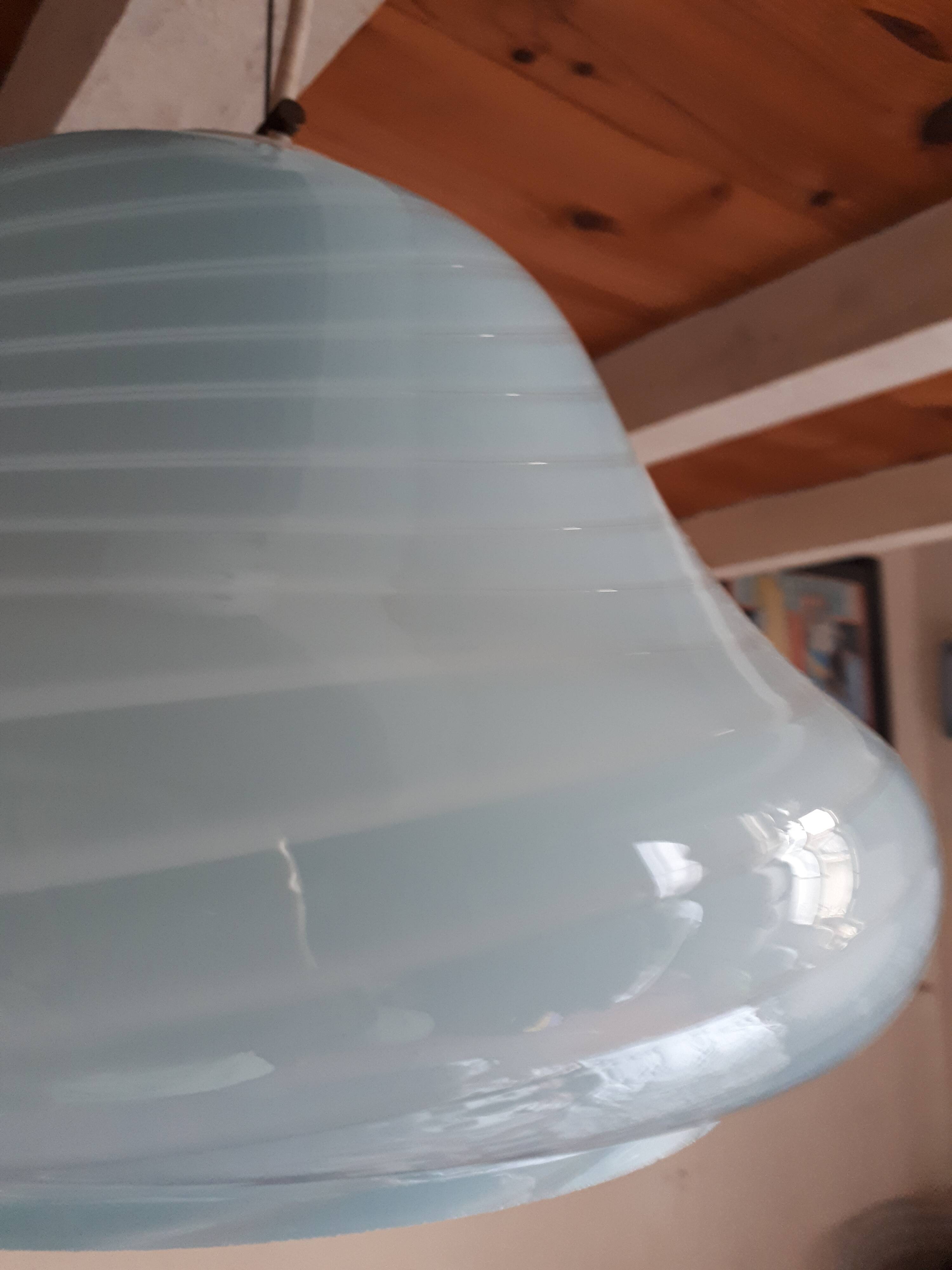Vetri murano venini 1960/1970 vintage blue glass lamp