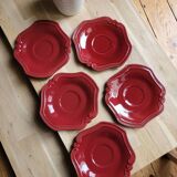 Lot de 6 soucoupes Faïence Provençale Poët-Laval