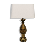 Lampe de table ananas vintage français laiton