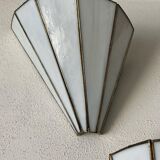Pair of vintage mother-of-pearl sconces