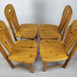 4 vintage pine chairs mountain shawl