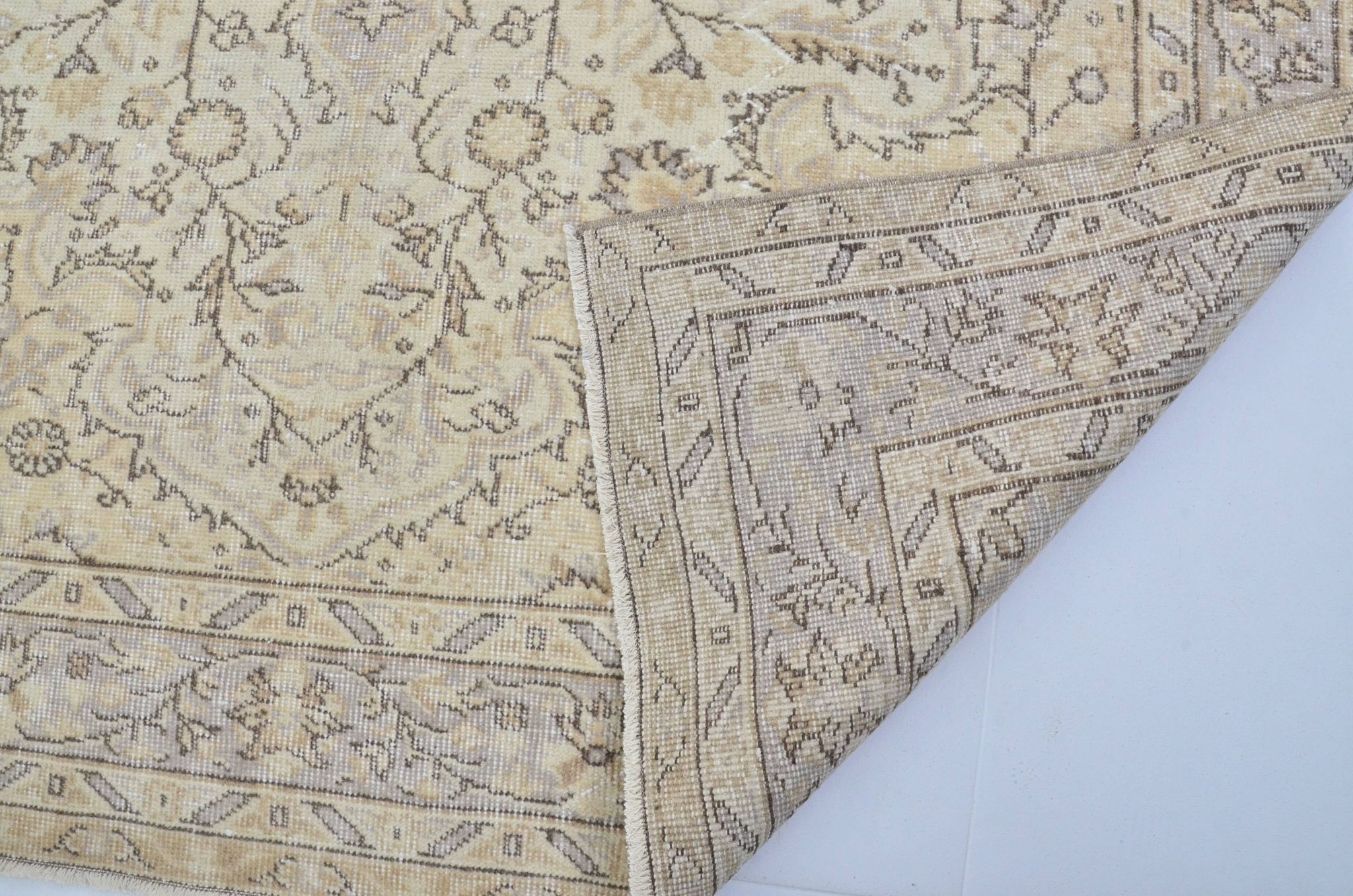 Beige & Brown Turkish Area Carpet sku 3243