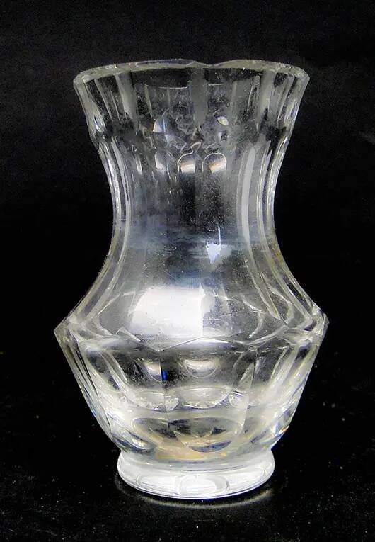 Vase postmoderne, cristal, Pologne, années 1970