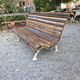 Cast iron garden bench with oak slats