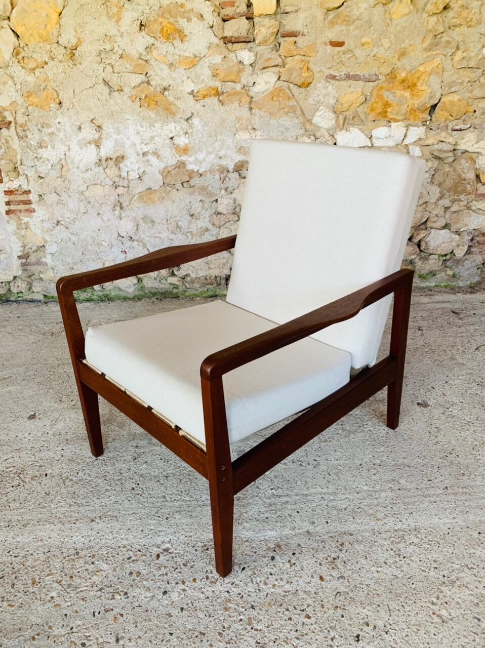 Vintage Scandinavian Teak Armchair, Circa 60's