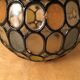 Pressed moulded glass hanging lamp multicolored mosaic