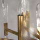 Italian brass chandelier with glass icicles from Sciolari, 1970