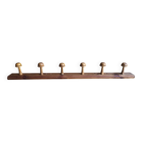 Coat rack with 6 wooden hooks